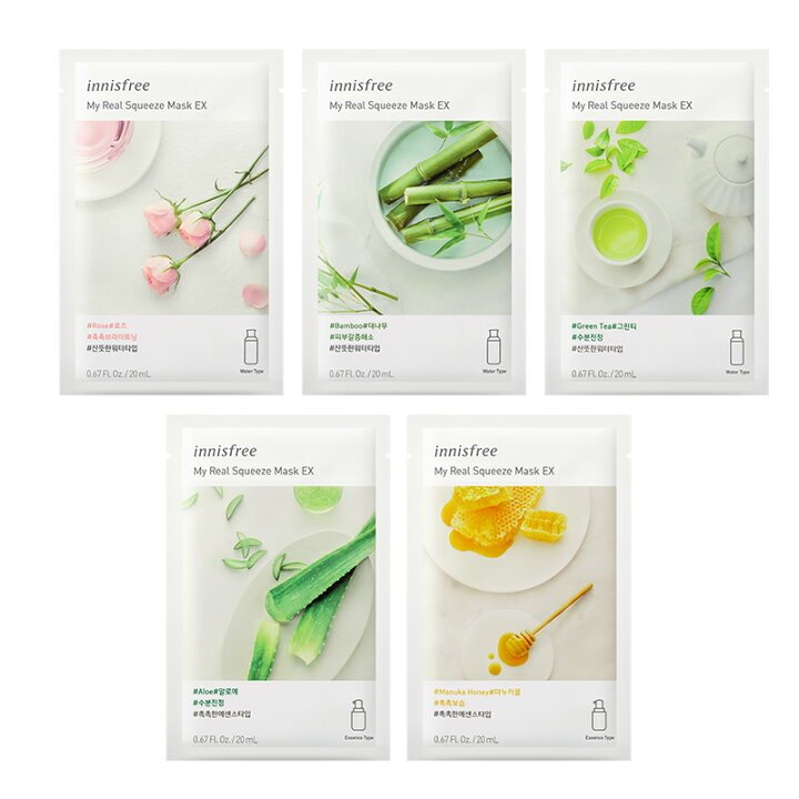 楽天市場 イニスフリー マスク マイリアル スクイーズ マスクシート Exinnisfree イニスフリー パック フェイスパック マスクパック シートマスク マスクシート フェイスマスク Lattencos ラテアンドコス 韓国コスメ Beauty Studio