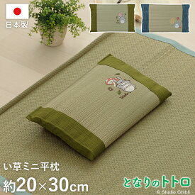 い草 枕 平枕 ピロー 約20×30cm 日本製 となりのトトロ 寝具 キッズ ベビー 湿度調整 空気清浄 消臭 きのこ 花火 純国産 トトロ ミニ平枕 かわいい おしゃれ 昼寝 イケヒコ 夏