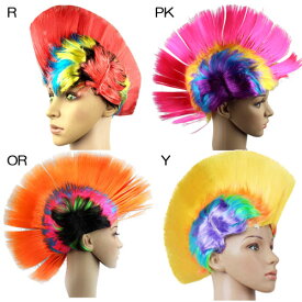 MIX モヒカン ヘアー イベント 余興 仮装 ハロウィン ハロウィン コスプレ コスチュームバブリー ダンス コンテスト 発表 会 演奏 会 舞台 衣装ウィッグ ヘアー カツラ かつら 用 パーティ グッズ メンズ レディース 男性 女性 大人 もひかん とさか