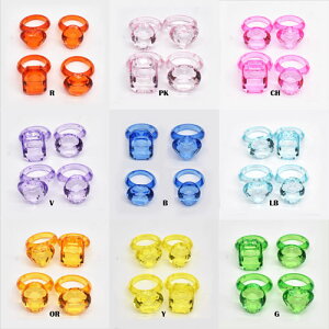 4 種 1 セット 11 号 プラ クリア リング シンプル アクセサリー アクセ TOY おもちゃ りんぐ TOY 指輪レディース メンズ 大人かわいい 可愛い おしゃれに お洒落にネオン クリア カラー 風