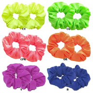 2個1セット 直径10cm蛍光 色 シュシュ アクセヘア アクセサリー ヘアアクセヘッドアクセ ヘッド ドレスア…