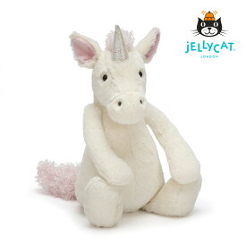 【jellycat ジェリーキャット】バシュフル ユニコーン M（Bashful Unicorn Medium JELLYCAT ユニコーン うま ぬいぐるみ 動物 ファーストトイ 女の子 キッズ ベビー 赤ちゃん 新生児 乳児 幼児 白 かわいい）