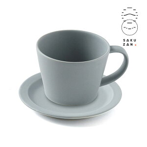SAKUZAN サラコーヒーカップ ソーサー ブルーグレー(雑貨 キッチン キッチン用品 食器 コップ マグカップ ギフト プレゼント 贈り物 お祝い 内祝い 結婚 出産 新築 引越し 新生活 おすすめ 人気