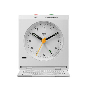 ブラウン トラベル アラームクロック ホワイト(雑貨 生活雑貨 生活用品 家電 電化製品 BRAUN 時計 目覚まし時計 ギフト プレゼント 贈り物 お祝い 内祝い 結婚 出産 新築 引越し 新生活 おすす