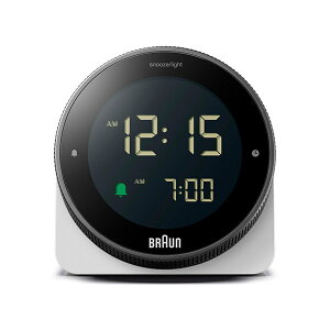 ブラウン デジタルアラームクロック 丸形 ホワイト(雑貨 生活雑貨 生活用品 家電 電化製品 BRAUN 時計 目覚まし時計 ギフト プレゼント 贈り物 お祝い 内祝い 結婚 出産 新築 引越し 新生活 お