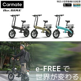 特定小型原動機付自転車 本体 BE400-402 e-FREE 01 特定小型原付 電動バイク ペダルなし 性能等確認制度適合品 防塵/防水安心設計 IP54対応 イーフリー carmate