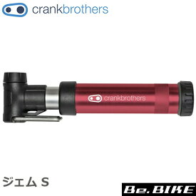 クランクブラザーズ ジェム S ポンプ ブラケット付 レッド 自転車 空気入れ 携帯ポンプ Crank Brothers