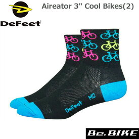 DeFeet Aireator 3“ Cool Bikes(2) 自転車 ソックス 靴下 メンズ レディース