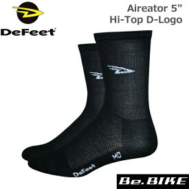 DeFeet Aireator 5“ Hi-Top D-Logo ブラック 自転車 ソックス 靴下 メンズ レディース
