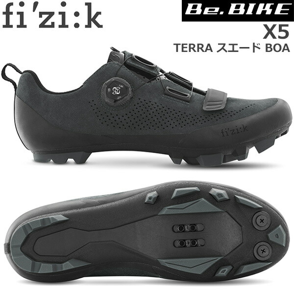 フィジーク X5 TERRA スエード BOA ダークブルー/ブラック 自転車 シューズ MTB マウンテンバイク用