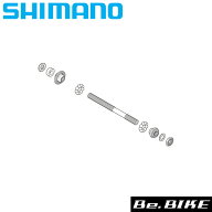 ハブ軸組立品（軸長141mm / 玉間130mm） (Y4SK98030)シマノ シマノ 補修パーツ bebike