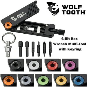 �E���t�g�D�[�X 6-Bit Hex Wrench Multi-Tool with Keyring ���]�� �H�� �g�эH�� 11�̋@�\�𓋍ڂ����}���`�c�[�� Wolf Tooth