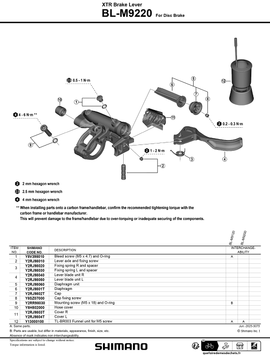楽天市場】シマノ BL-M9220 左右別売り XTR ブレーキレバー (油圧