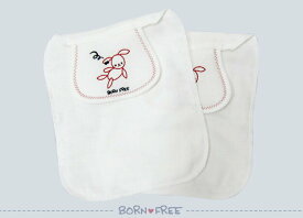 BORN FREE ( ボンフリー ) 汗取りパット アカ ( 2枚組 ) ベビー用品 出産祝い おしゃれ かわいい 日本製 女の子 男の子 赤ちゃん プチギフト