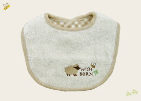 WISH BORN オーガニックコットン スタイ ( お友達 ) ヒツジ ベビー用品 出産祝い おしゃれ かわいい 日本製 女の子 男の子 赤ちゃん プチギフト