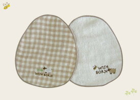 WISH BORN オーガニックコットン 授乳 スタイ ( 2枚組 ) ヒツジ ベビー用品 出産祝い おしゃれ かわいい 日本製 女の子 男の子 赤ちゃん プチギフト