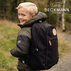 【BECKMANN】ベックマン ノルウェー リュック URBAN Midi Black キッズ レディース リュックサック 北欧 人間工学 軽量 レインカバー付き