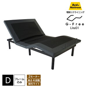 フレームのみ アジャスタブルベッド シングル・セミダブル・ダブル 単品 電動ベッド 電動リクライニング ベッド アジャスタブルベース G-FreeLite ベッドフレーム 選べる開梱設置サービス