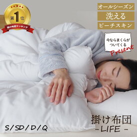 【5の倍数日P5倍】掛け布団 オールシーズン シングル セミダブル ダブル クイーン 洗える 掛布団 軽い 臭いが少ない 暖かい 布団 かけ布団 掛けふとん ライフ LIFE life