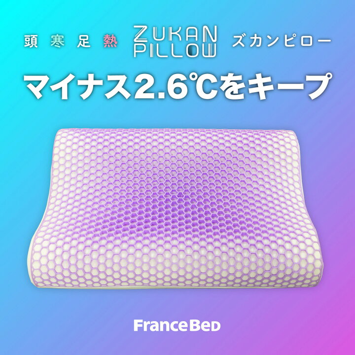 楽天市場】フランスベッド 頭寒足熱 ズカンピロー ZUKAN PILLOW 放熱 
