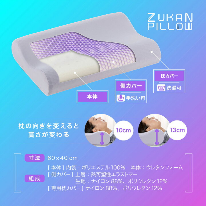 楽天市場】フランスベッド 頭寒足熱 ズカンピロー ZUKAN PILLOW 放熱 
