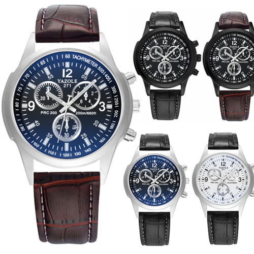 腕時計 メンズ 時計 アナログ ビジネス YAZOLE ファッション ウォッチ SALE開催中 父の日 ギフト 2020 新作 男性 ブルーガラス プレゼント