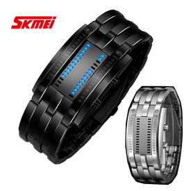 SKMEI デジタル 腕時計 ブランド LED ディスプレイ 50M 防水 ランニングウォッチ スポーツウォッチ