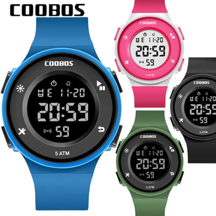 楽天市場 Coobos デジタル メンズ 腕時計 ブランド Led ディスプレイ 30m 防水 ランニングウォッチ スポーツウォッチ ケイロス