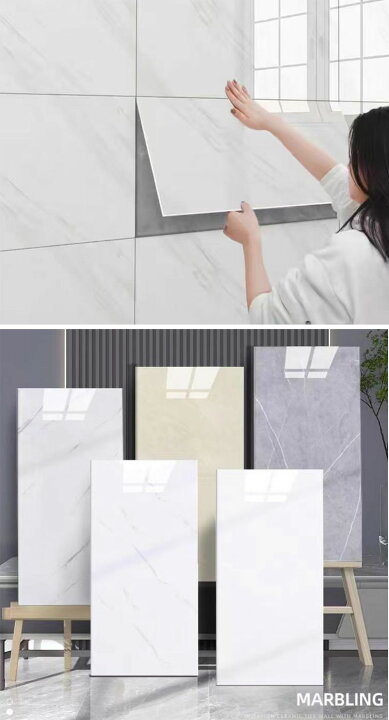 楽天市場】壁紙シール 大理石 フロアタイル10枚セット 30cm×60cm  