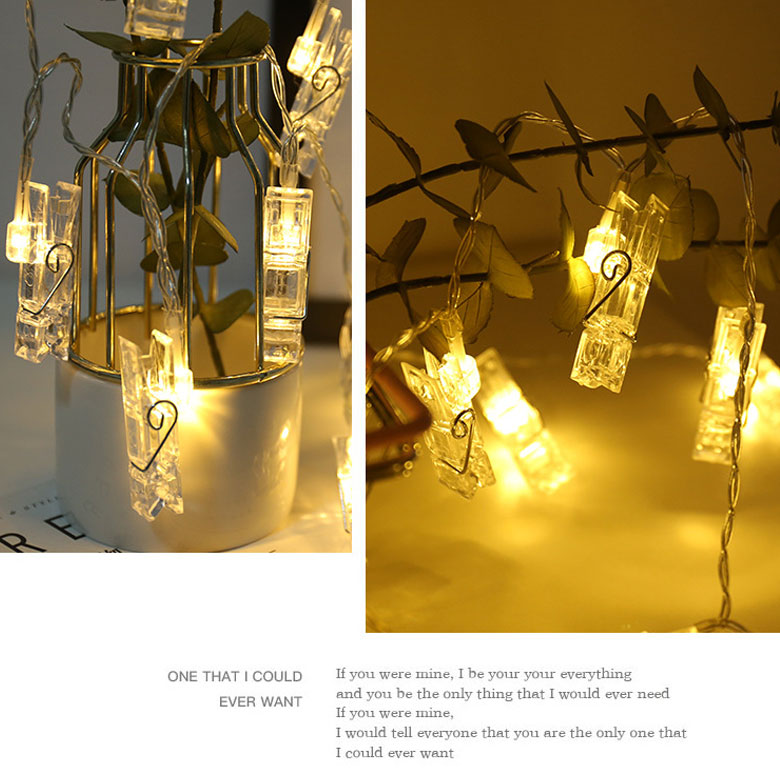 LEDストリングライト 写真飾りライト 誕生日 ライト 20クリップ 3M 写真クリップ LEDイルミネーションライト 飾りライ 飾りライト  クリスマス USB | ケイロス