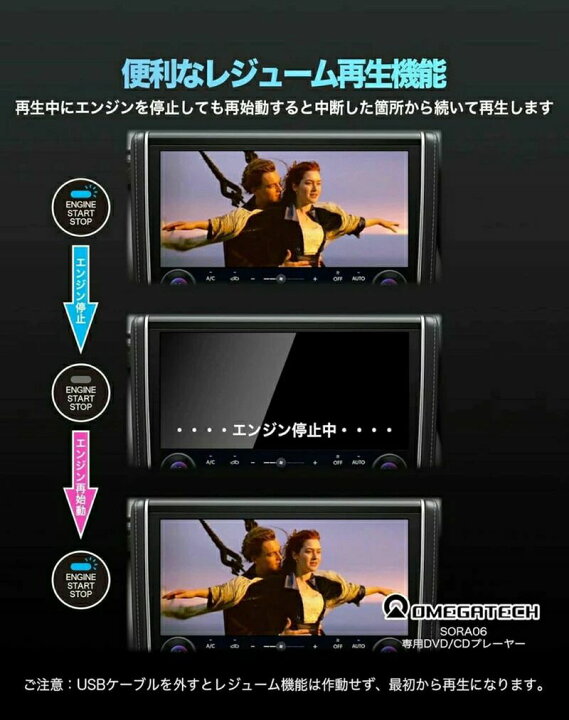 楽天市場】【2026年新発売】DVDプレイヤー 新型 車載 dvdプレーヤー 車 
