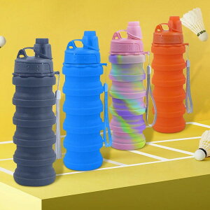 ギフトコップ 折りたたみボトル 折りたたみ水筒 500ml 伸縮コップ 軽量 2本セット!水筒 アウトドア プレゼント シリコン