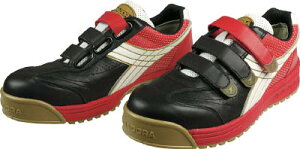 ディアドラ　DIADORA　安全作業靴　ロビン　黒／白／赤　26．5cm　【1足】【RB213265】（安全靴・作業靴／プロテクティブスニーカー）