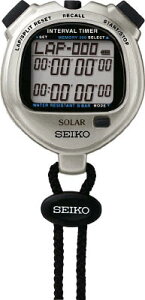 SEIKO　ストップウオッチソーラー　インターバルメタリック　シルバー　【1個】【SVAJ101】（計測機器／ストップウォッチ・タイマー）