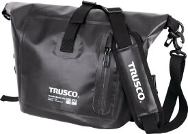 TRUSCO(トラスコ）　防水ターポリンショルダーバッグ　ブラック【1個】【TSBBK】280x180x210（工具箱・ツールバッグ／ツールバッグ）