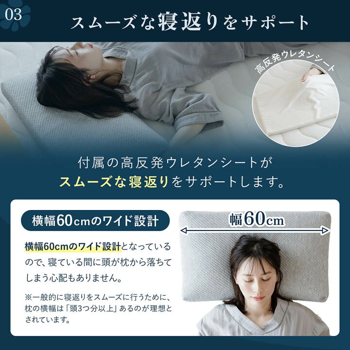 楽天市場】枕 NERUSIA 朝までぐっすり 寝返り サポート まくら 寝返り 