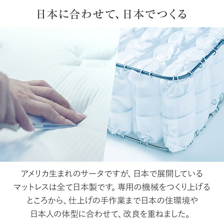 楽天市場】【正規販売店】サータ マットレス セミダブル 6.8インチ 
