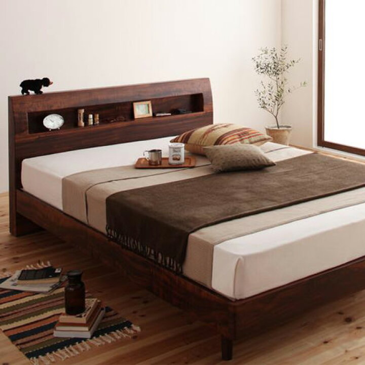 楽天市場】コンセント ベッド ダブル すのこ 北欧 ベット ダブルベッド  