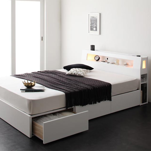 収納付きベッド シングルベッド セミダブルベッド 収納付き 収納ベッド
