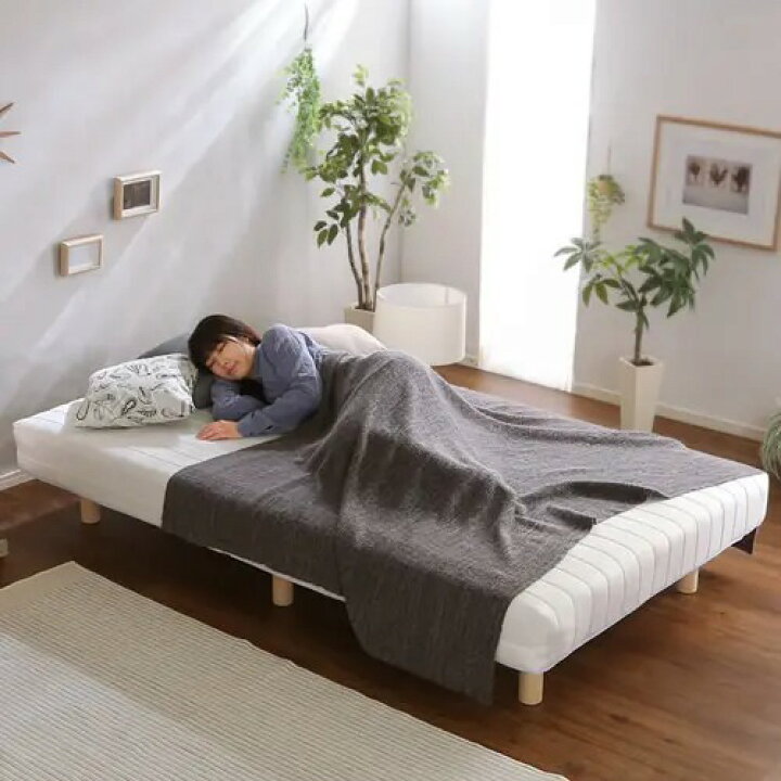 楽天市場】セミダブルベッド すのこベッド マットレスベッド 脚付き 