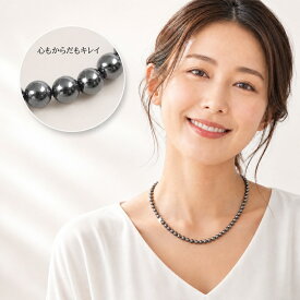 SUPER‐ポイント20倍 SS 売れてます！！ 日本製 テラヘルツネックレス 高純度シリコン99％ 6mm 丸玉 選べる長さ36〜55cm 純チタン金具対応 メンズ レディース ギフト