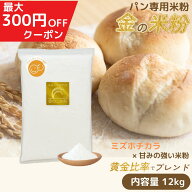 金の米粉 米粉 パン用 ＼今だけポイント5倍 ／ パン用米粉 ミズホチカラ 2kg ×6袋 グルテンフリー 国産 …