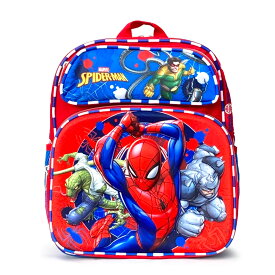 スパイダーマン -Mサイズ- 3Dモールド リュックサック キッズ 子供 男の子 グッズ 子ども バッグ バックパック 軽量 遠足 旅行 入園 入学 マーベル アメコミ