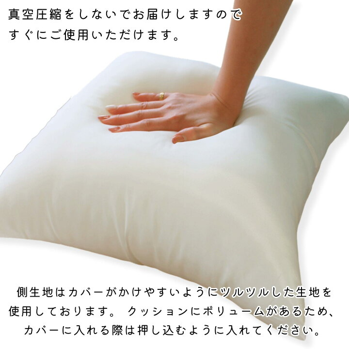 楽天市場】ヌードクッション 肉厚 55×55 日本製 東レFT綿使用 