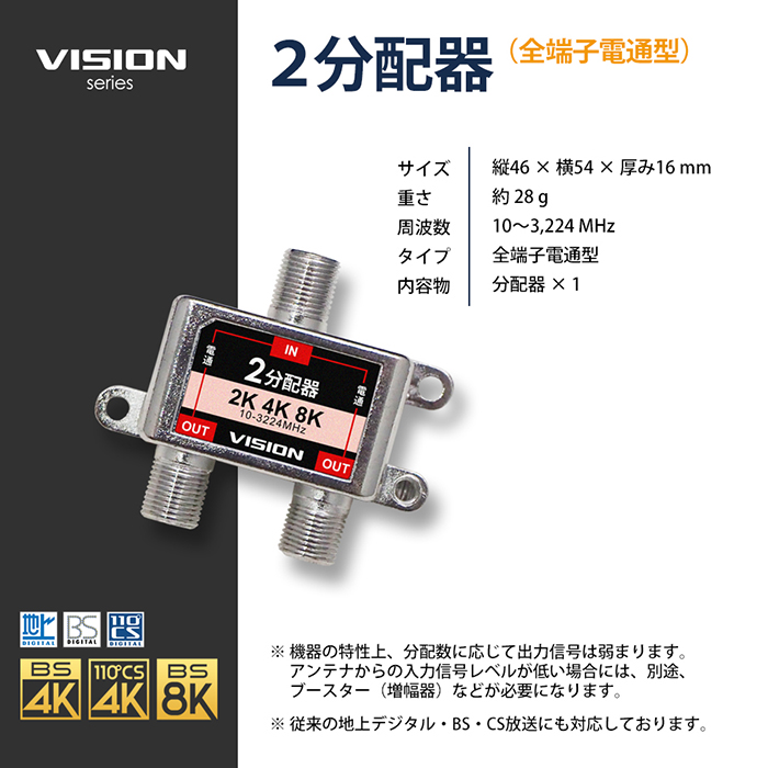 直送 代引不可・同梱不可 HAT-3SP326 HORIC アンテナ3分配器 - 通販 - pdd.jp
