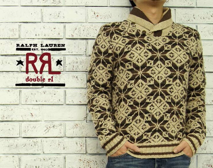 楽天市場】RRL ラルフローレン ダブルアールエル ショールカラー 雪柄 