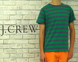 【J.CREW】ジェイクルー ボーダー Tシャツ/GREEN/GRAY