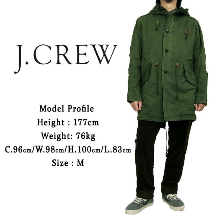 楽天市場】J.CREW ジェイクルー キャンバス ミリタリー モッズ コート 