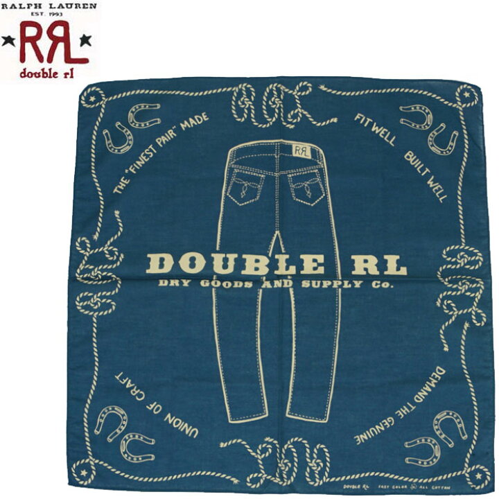 楽天市場】RRL ラルフローレン ダブルアールエル ジーンズ柄 バンダナ 
