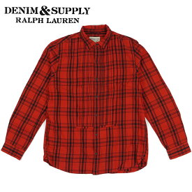 デニム&サプライ DENIM＆SUPPLY by Ralph Lauren ウォッシュ加工 ギャザー シャツ